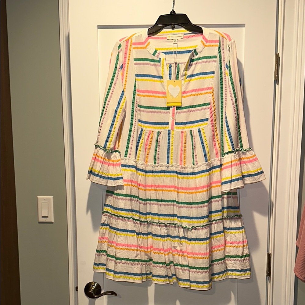Kerri Rosenthal Charlie Multicolor Striped Shirt Dress